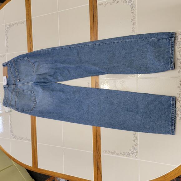 H&M Womens 90's Straight Fit Ultra High Waist Jeans Size 0 Waist 24 100% Cotton - Picture 5 of 9